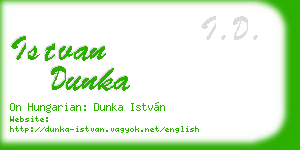 istvan dunka business card